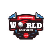 World Tournament Golf club logo template