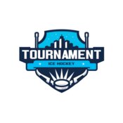 Tournament Ice Hockey logo template 02